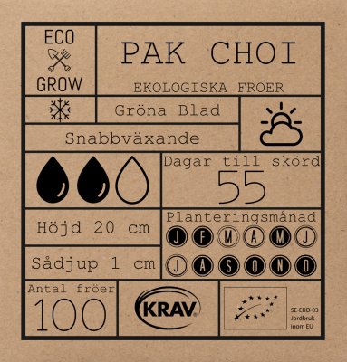 Kål, Pak Choi, Ekologisk