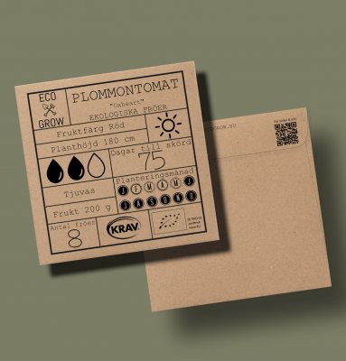 Tomat, Plommon-, Oxheart, Ekologisk