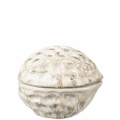 Skål Valnöt Beige 14x12xH11cm