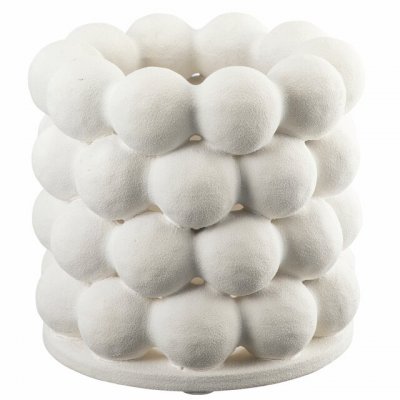 Lykta Snöboll Vit 15,5xH14,5cm