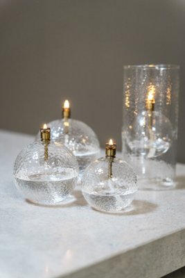 Oljelampa Glas Hamrad