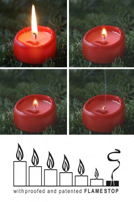 Blockljus Blank Vit 4x10cm