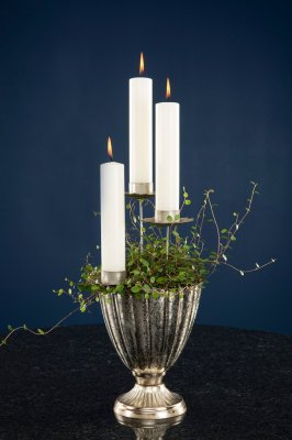 Blockljus Blank Vit 4x10cm