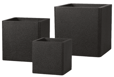 Urna Isola Svart Fyrkantig