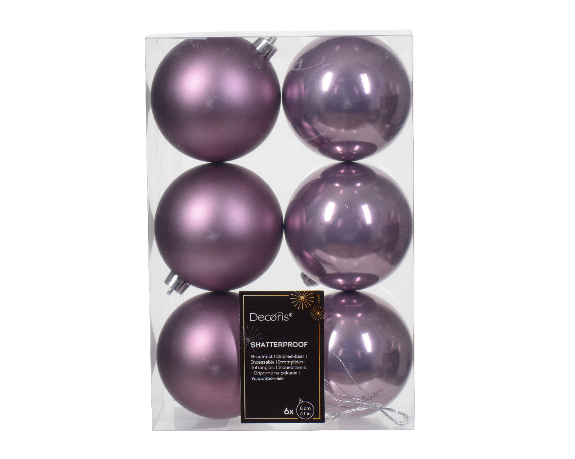 Julkula 8cm Lila 6-pack Crystal Lilac