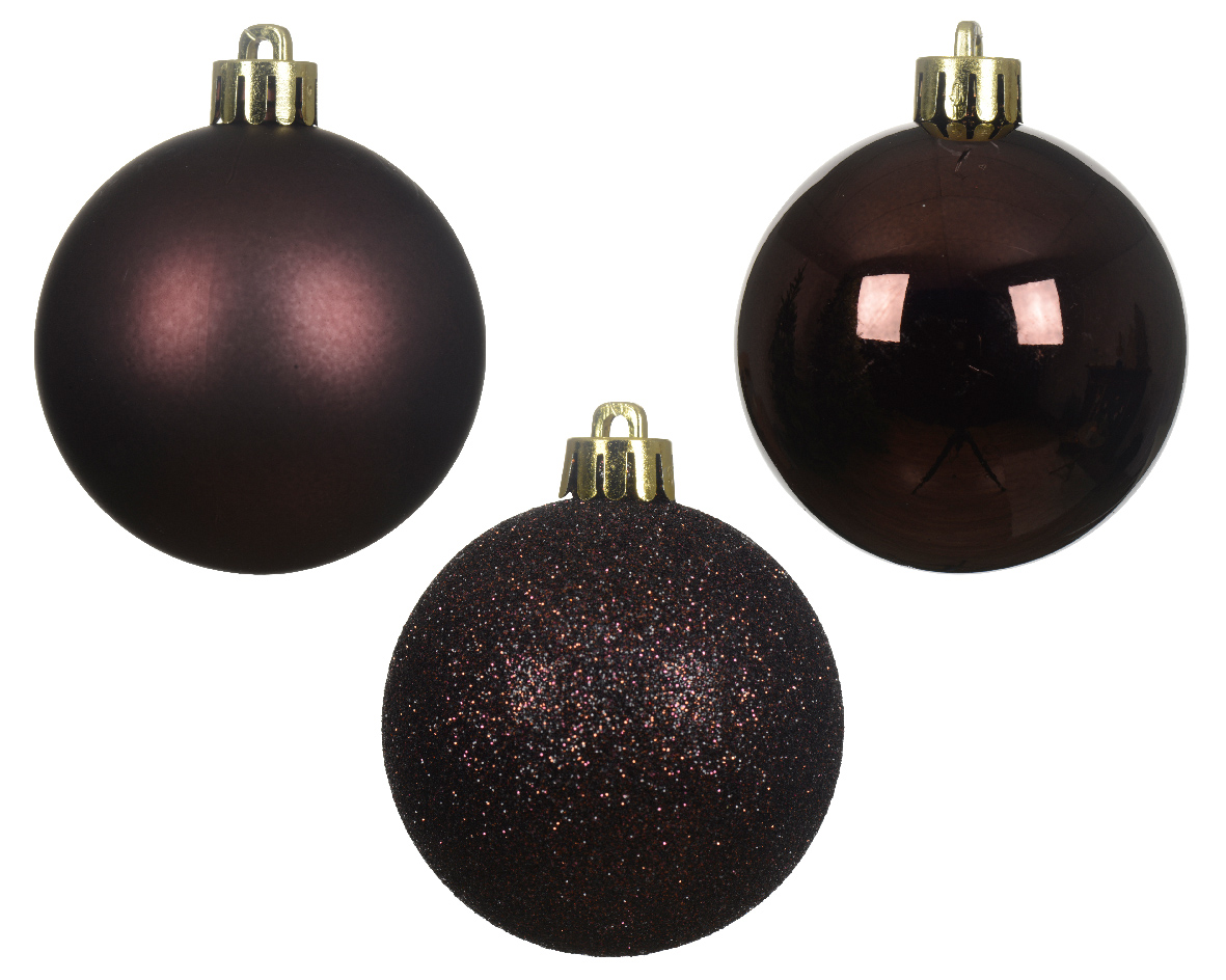 Julkula 3cm Mörkbrun Mix 14-pack Black Truffle