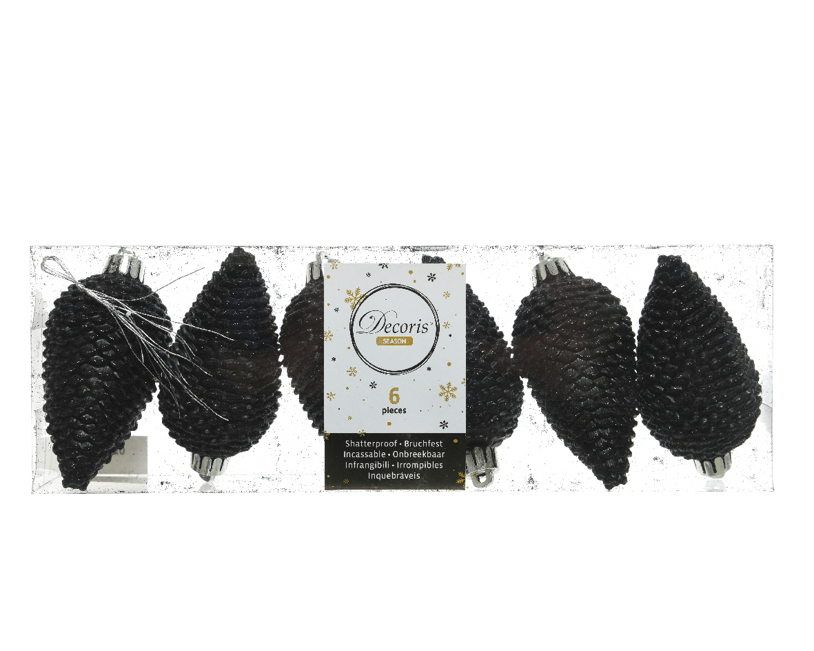 Julkula Kotte 4,5x8cm Svart 6-pack