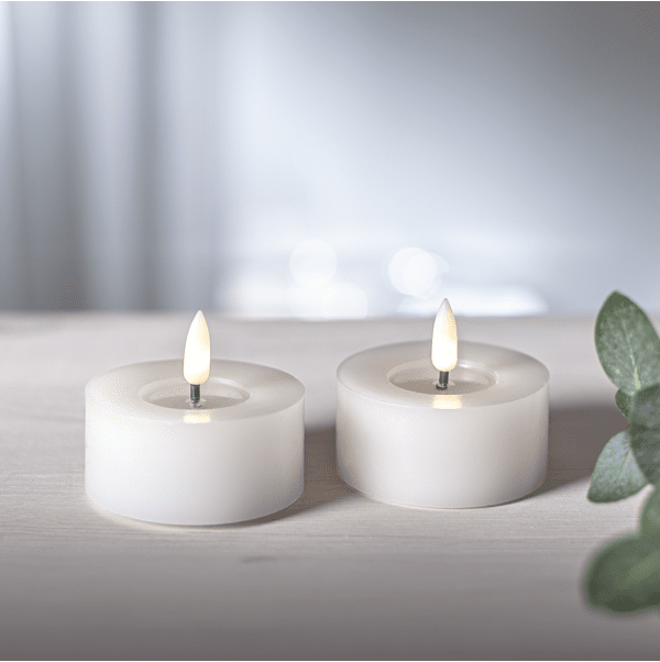 Värmeljus Flamme Vit 2-pack