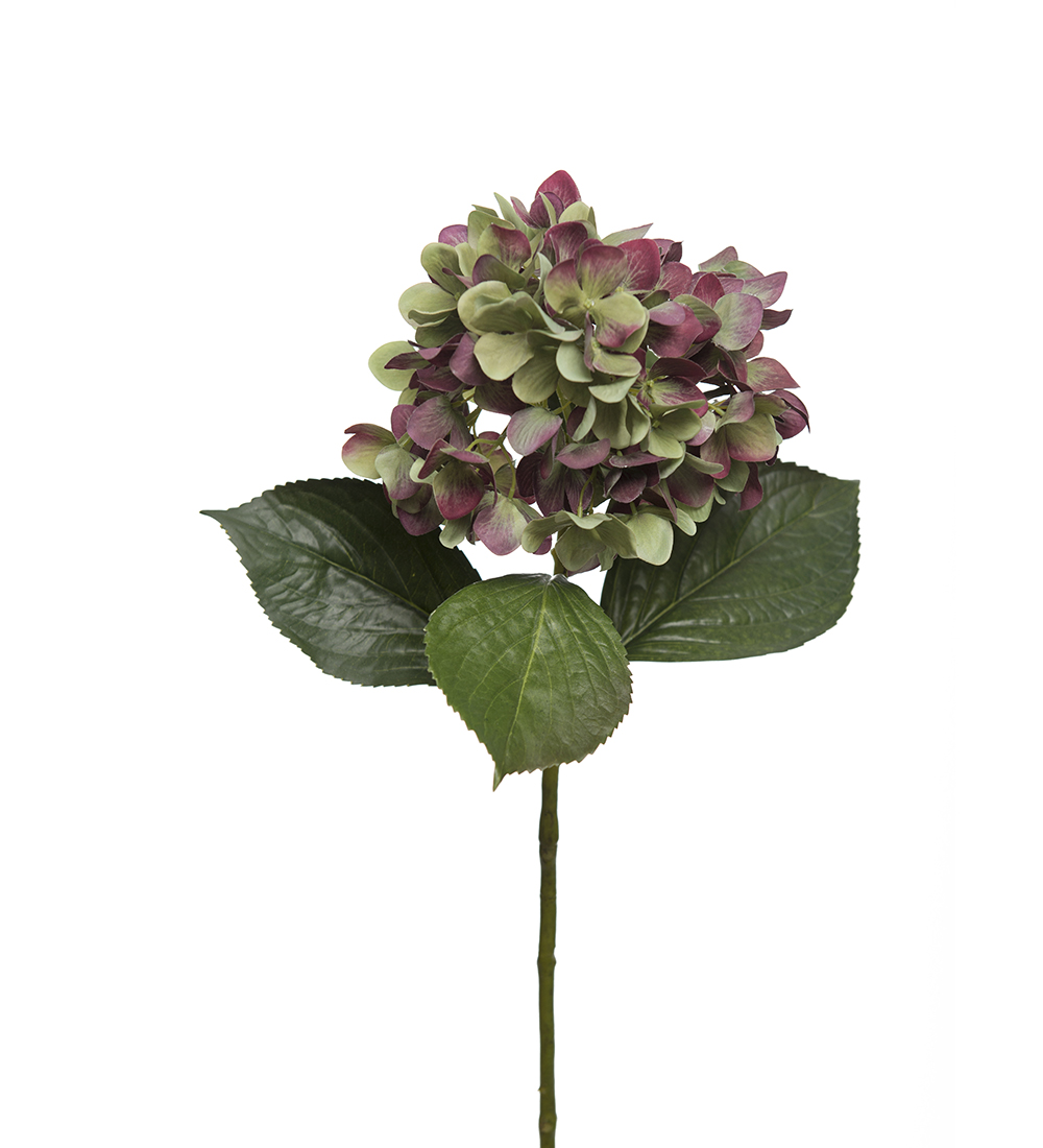 Hortensia 65cm Cerise/gr&ouml;n, Konstgjord