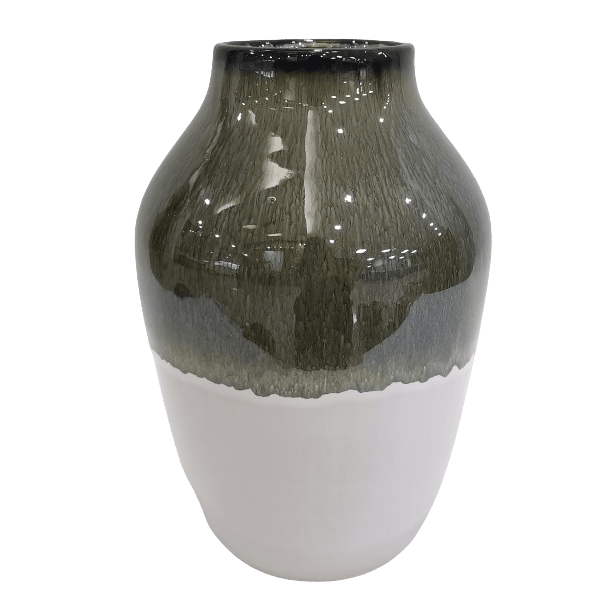 Vas Grågrön / Vit 17xH25cm