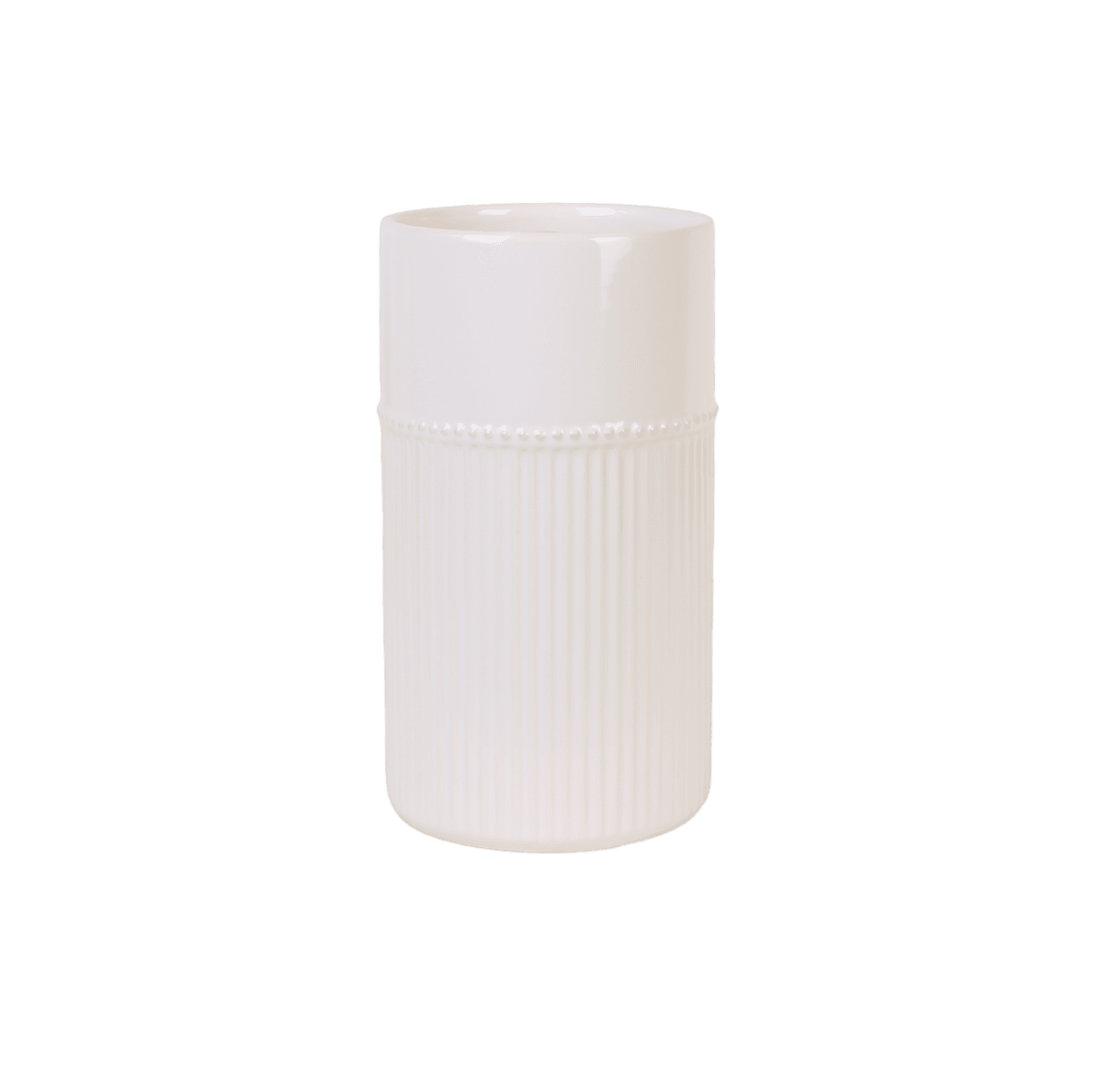 Kruka Vit Glaserad 13xH23cm