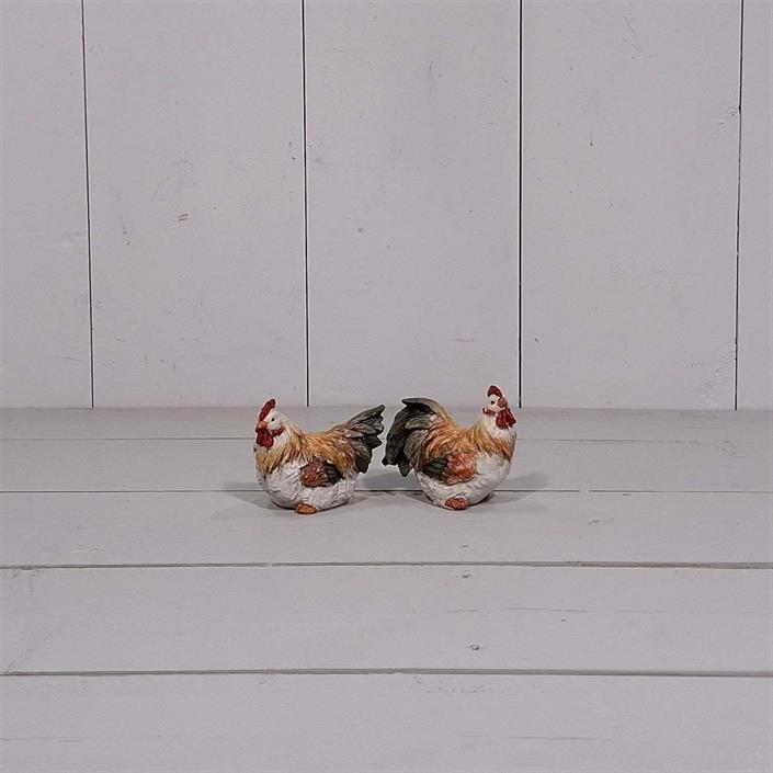 Tupp och höna 7,5x4x6cm (Modell: Höna - till vänster)