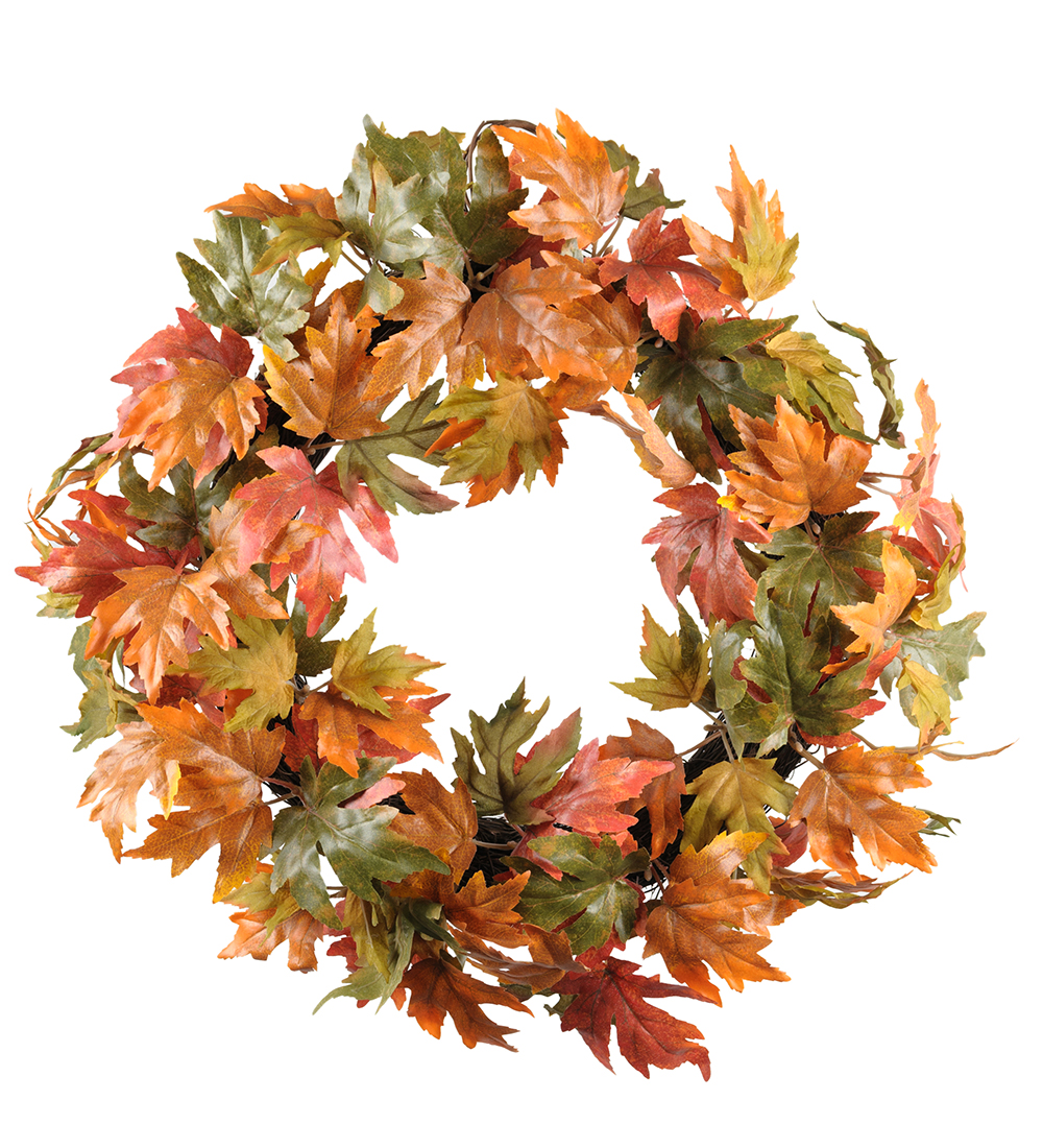 H&ouml;stkrans Orange 45cm, Konstgjord