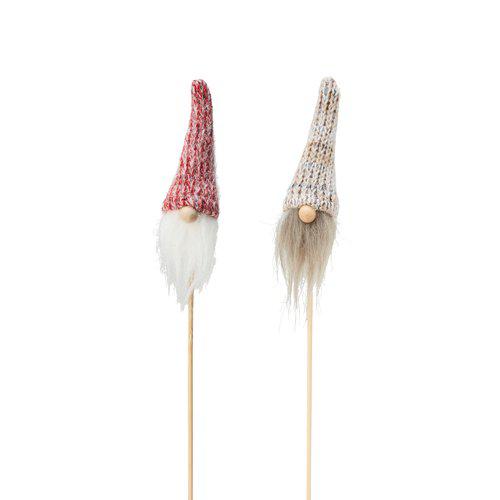 Tomte Sticks Mix Röd / Beige 9+22cm (Färg : Beige)