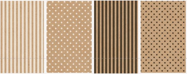 Presentpapper Stripes & Dots Mix 0,7x3m (Modell: Svarta prickar)