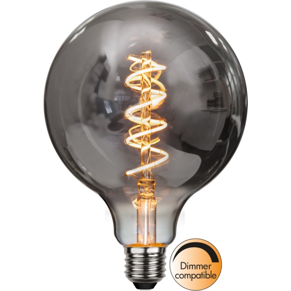 Glödlampa LED Smoky Flexifilament E27 G125 2100K 60lm