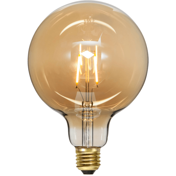 Glödlampa LED Amber E27 G125 2000K 80lm