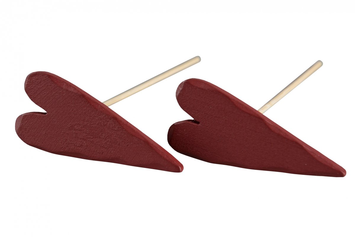 Hjärta 7cm Stick Röd 1-pack