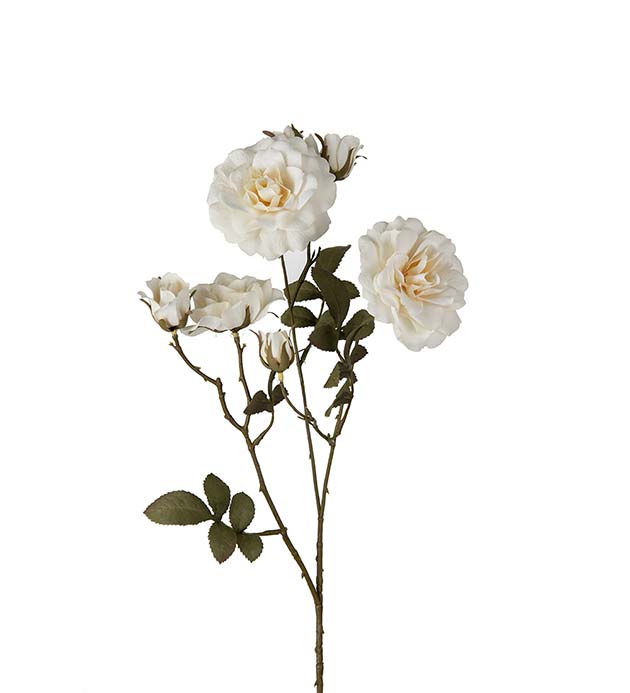 Ros Vit 65cm, Konstgjord