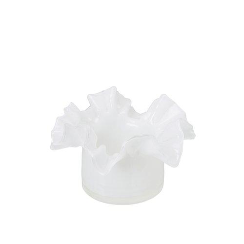Lykta Flor Vit 16x11cm