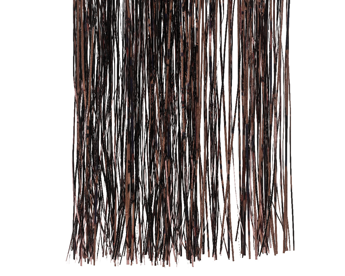 Glitter Lametta Mörkbrun 50x40cm Black Truffle