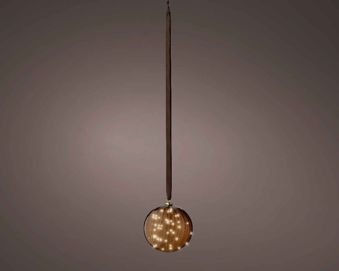 Glaskula LED Brun 20cm