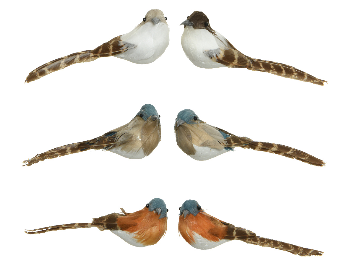 Fågel clip 4,5x15x5,5cm 2-pack (Färg: Beige)