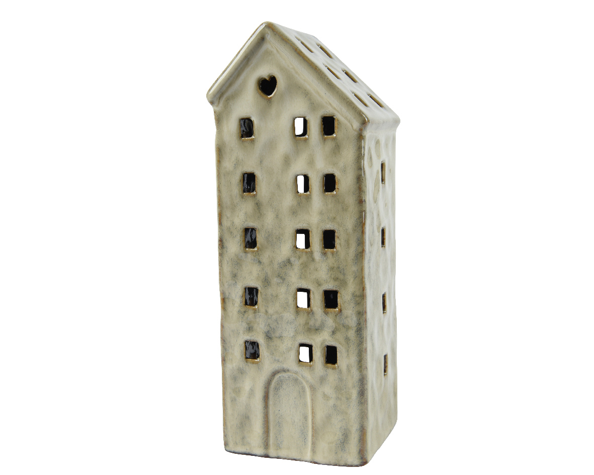 Hus Ljusbrun 9x8x23cm