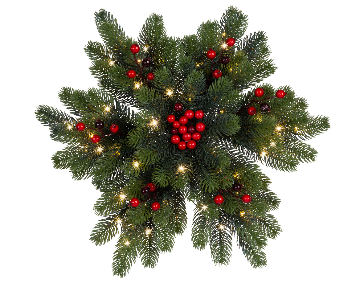 Stjärna Grön/röd LED 50cm - Krans & Girland