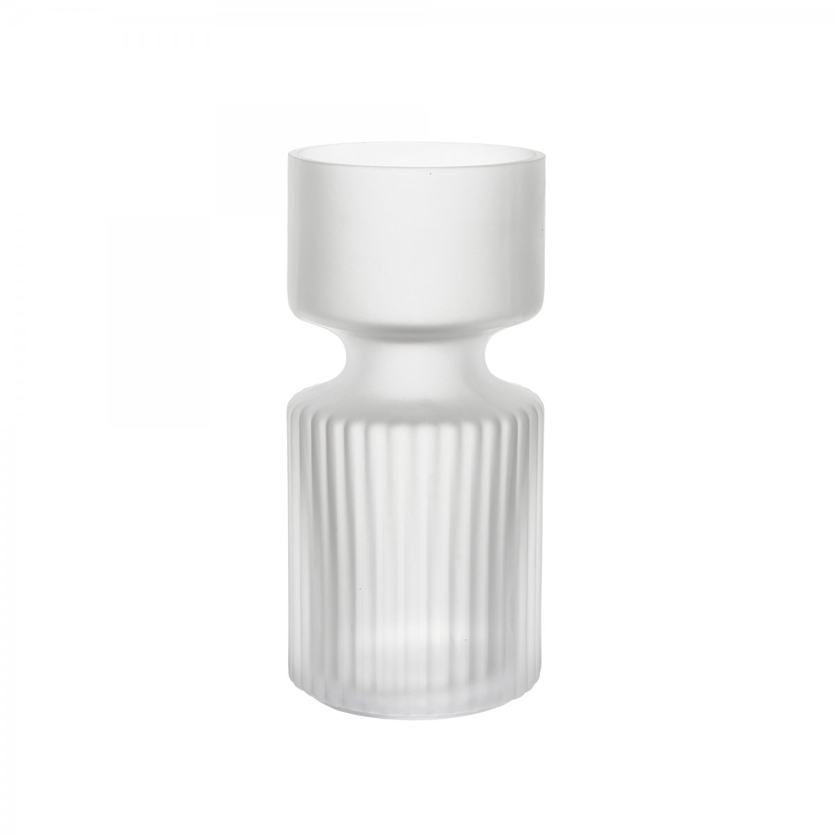 Hyacintvas Riffle Frostad Vit 9x20cm
