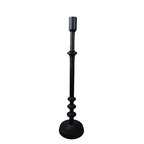 Ljusstake Svart Metall (Storlek: 12xH40cm)