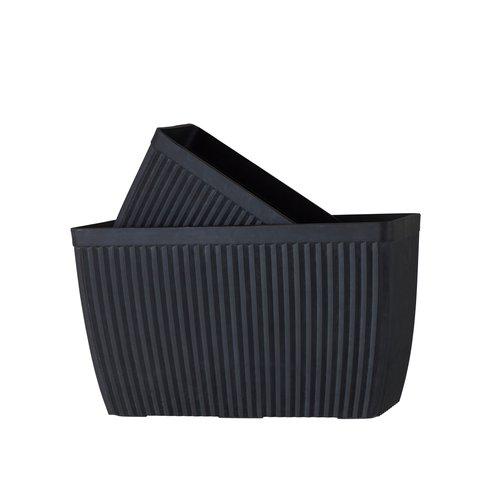Kruka Admira Avlång Svart (Storlek: 73x32x42cm)