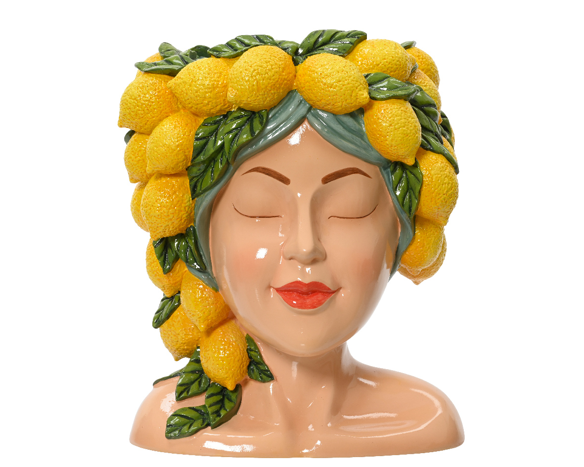 Figur Huvud Citron 23x26x30cm
