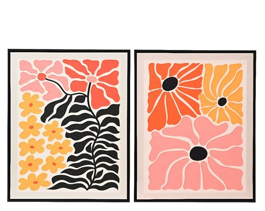 Tavla Blommor 2,8x40x50cm (Variant: Höger: Tre Blommor)