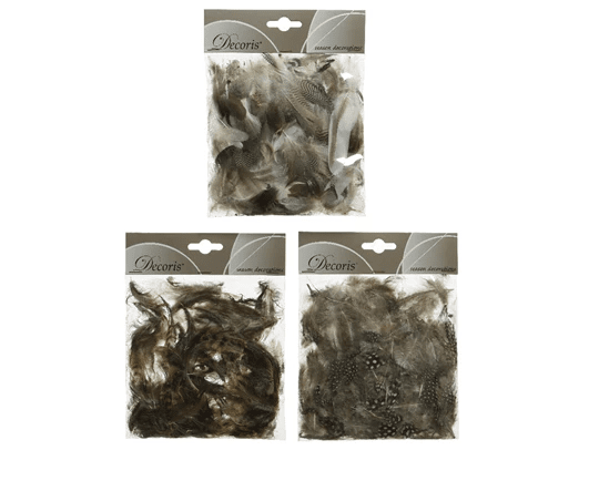 Fjädrar i påse Mix (Variant: Vänster: Brun)