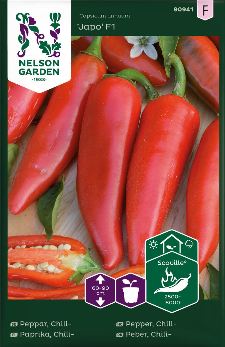 Chilipeppar Japo F1 - Capsicum annuum Japo F1