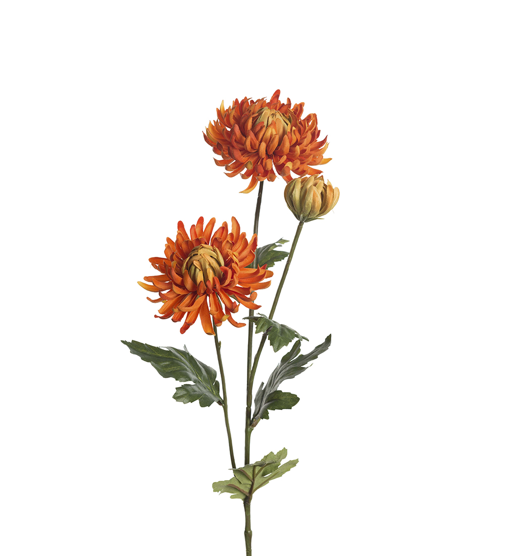 Chrysanthemum Orange 60cm, Konstgjord