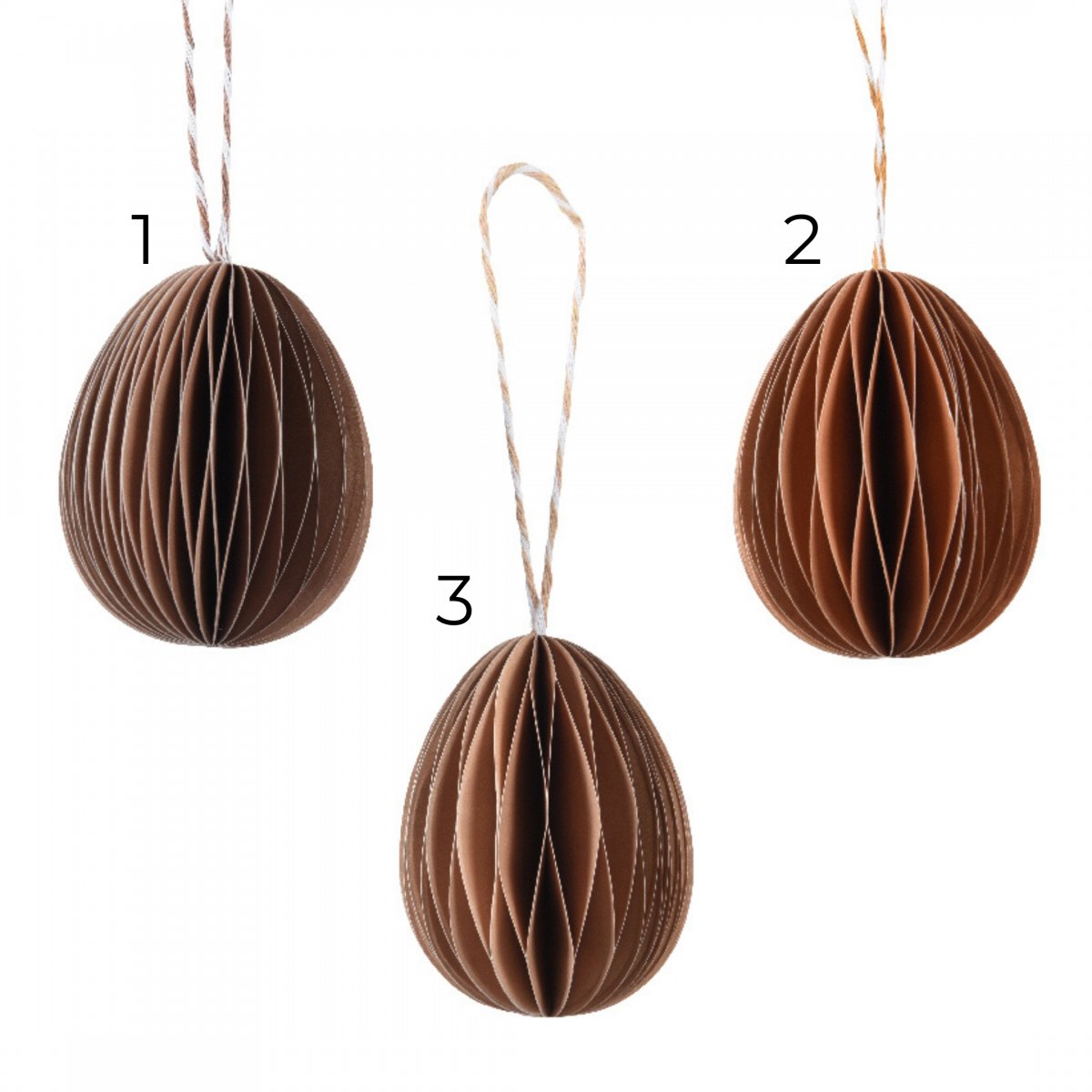 Pappersägg 5,25x7cm 2-pack (Färg: 1. Mörkbrun)