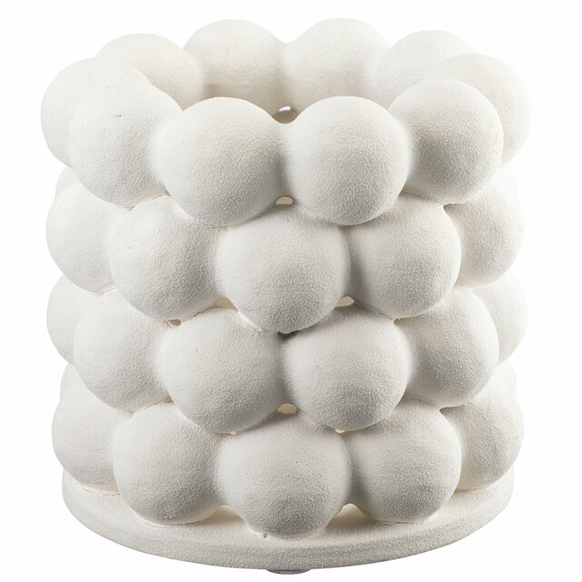 Lykta Snöboll Vit 15,5xH14,5cm