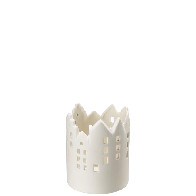 Lykta Hus Vit 10xH12cm